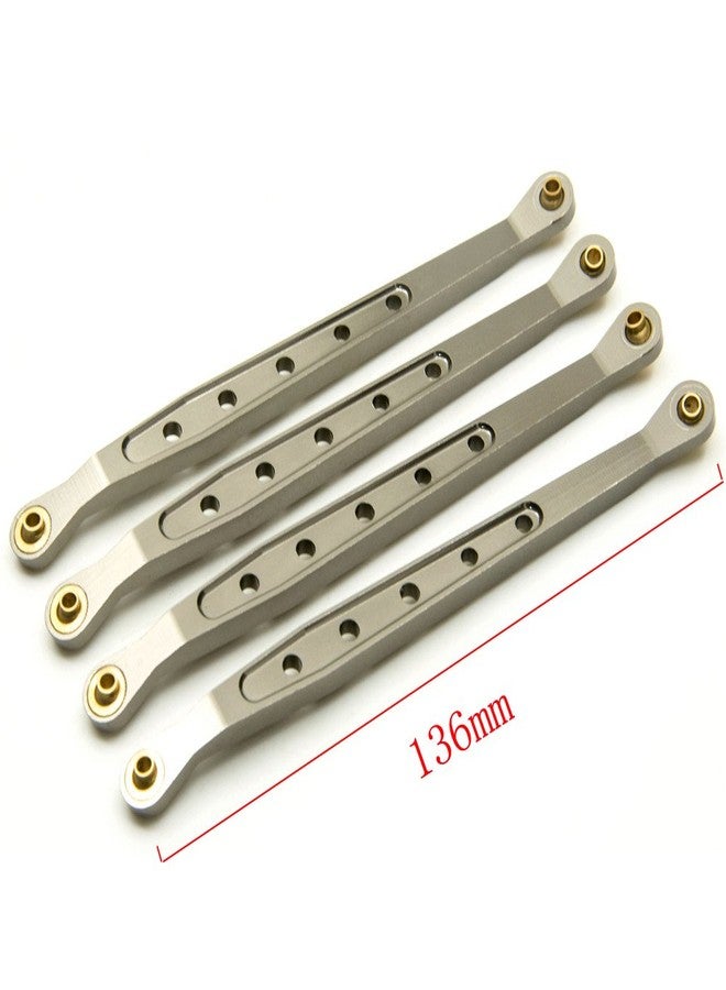 QUE-T 8 Pcs Aluminum Linkage Rod Arm Set/Upper and Lower Suspension Links Set of 8 for 1/10 Axial Wraith 90018 RC Truck (Titanium, Type A) - Image 4